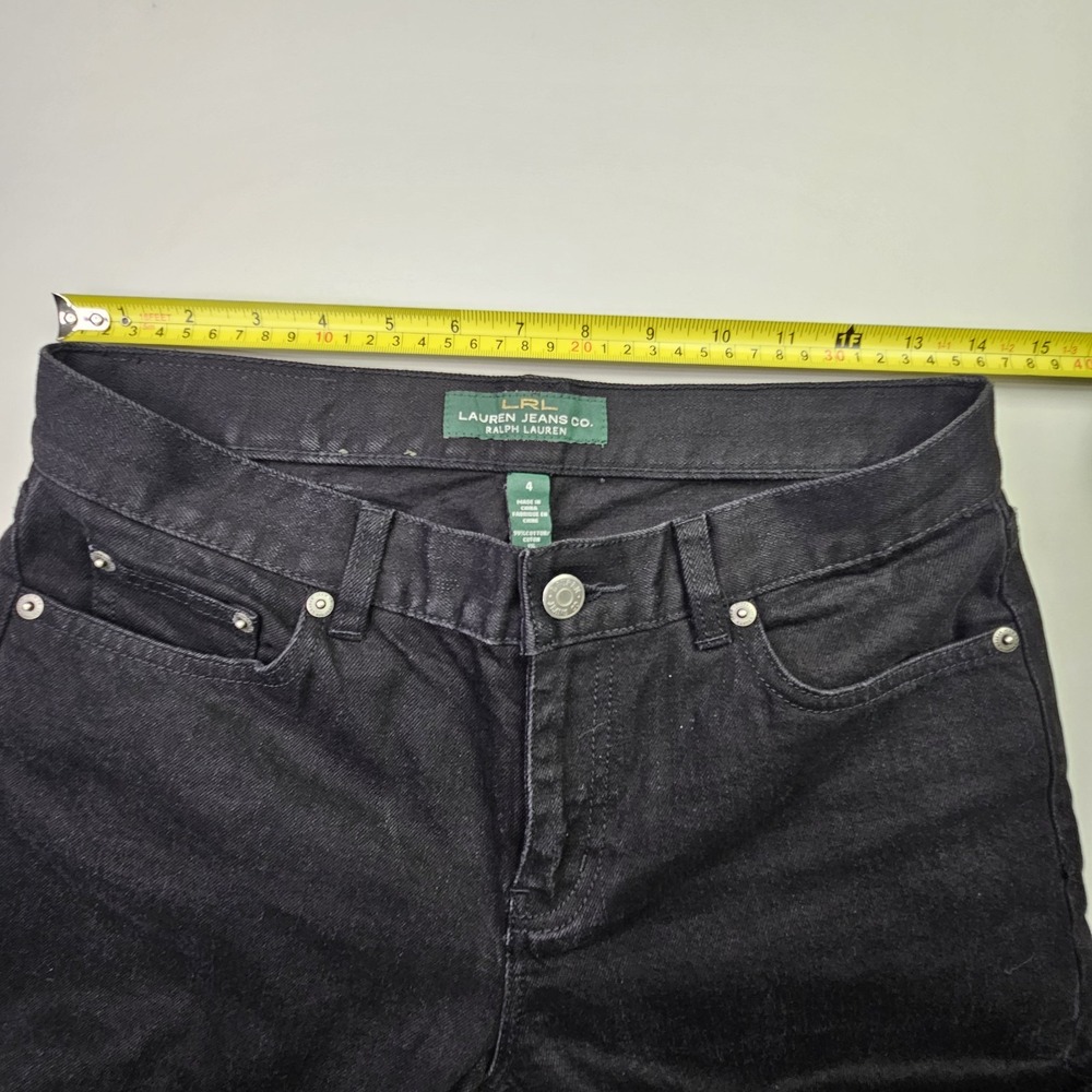 Lauren Ralph Lauren Jeans Women 4 Black Modern Slim Straight Leg Stretch Cotton - Picture 8 of 16